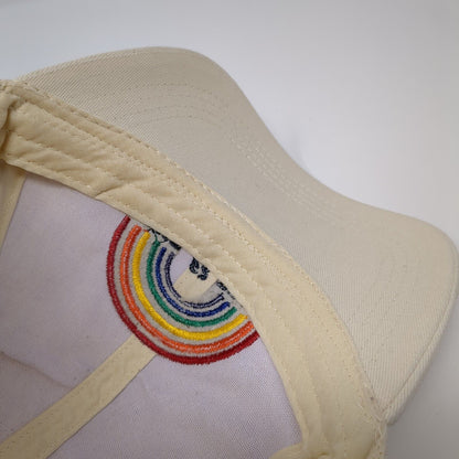 Love & Peace Rainbow Slideback Hat Tan One Size Adjustable Sonoma
