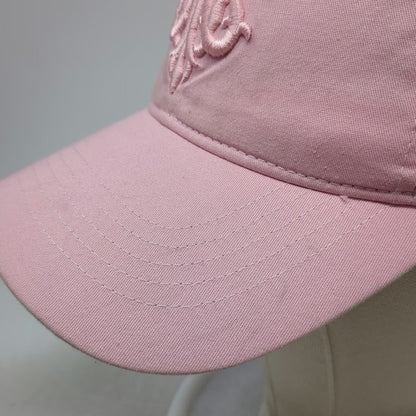 Matchitt Baseball Cap Pink One Size Monogram Embroidery Adjustable Cotton Hat
