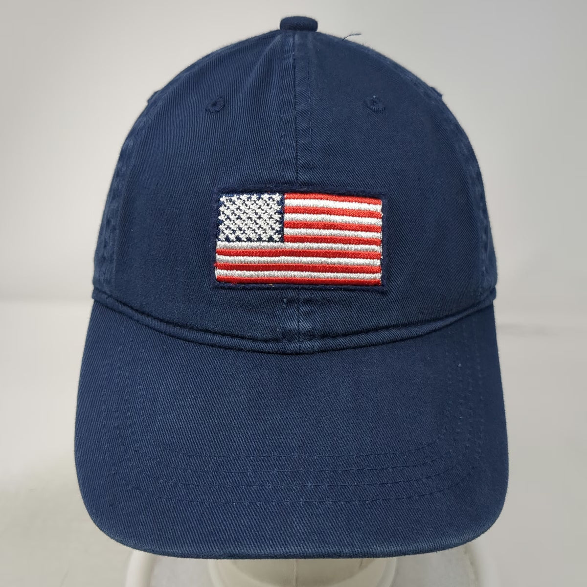 Old Navy Baseball Cap Blue One Size American Flag USA Cotton Slideback Hat