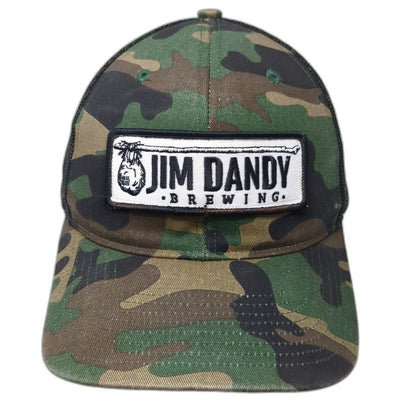 Richardson Trucker Hat Green Camo One Size Jim Dandy Brewing Snapback Mesh