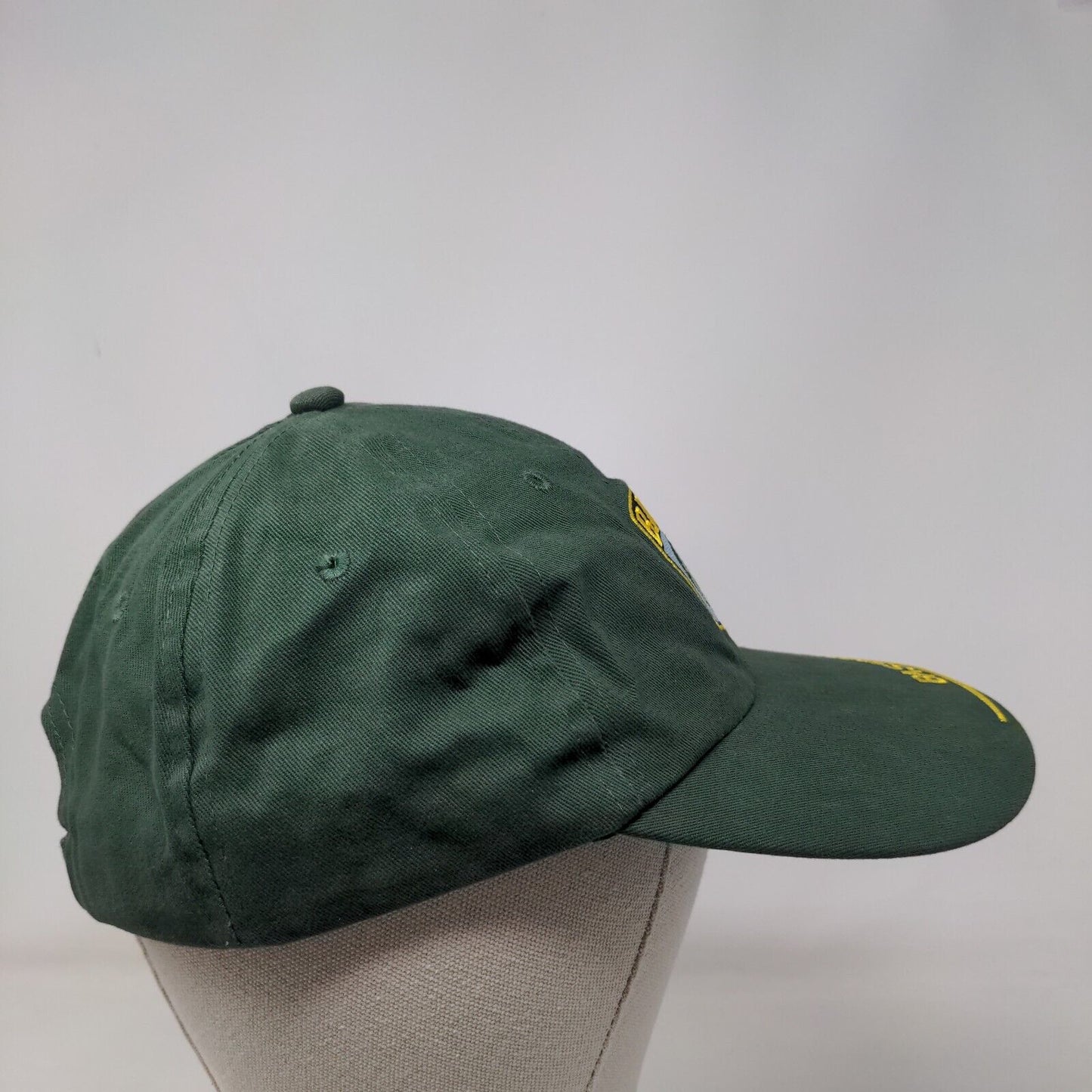 Bassmaster Fish Slideback Hat Green One Size Embroidered American Flag