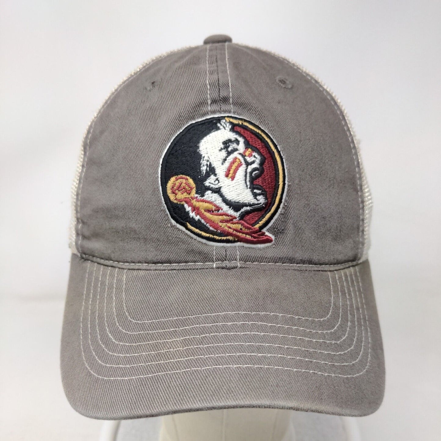 Florida State Seminoles Fitted Mesh Back Hat Gray Embroidered Logo