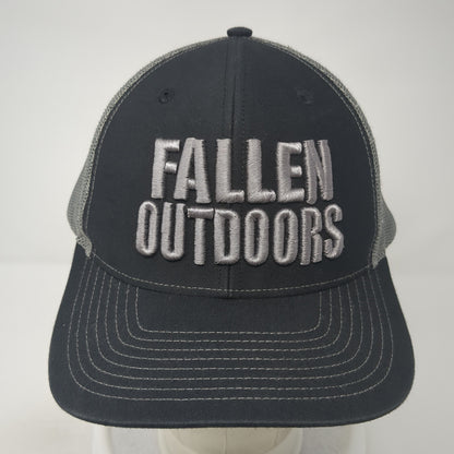 Fallen Outdoors Snapback Trucker Hat Black One Size Mesh Back Richardson