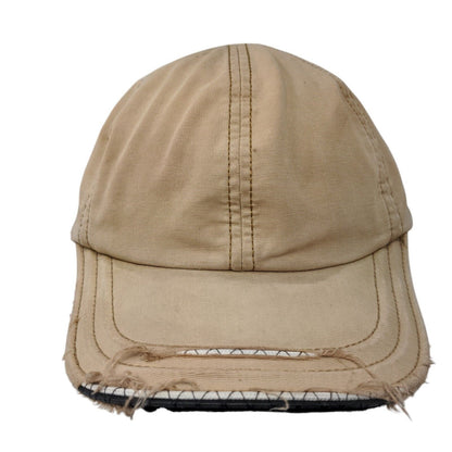 Unbranded Slideback Hat Tan One Size Adjustable Solid Blank Vent Holes