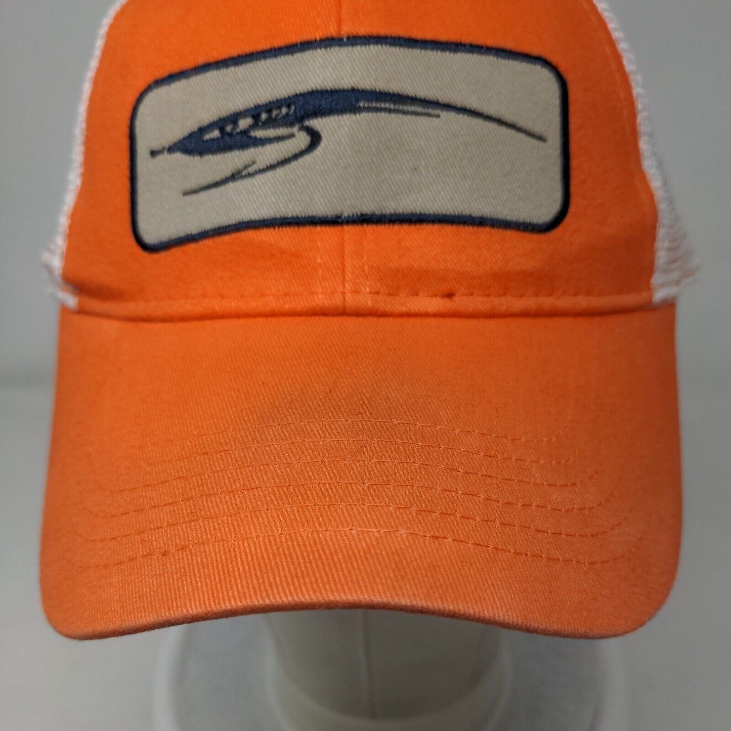 Spanish Fly Snapback Mesh Back Trucker Hat Orange One Size Colorblock Fishing