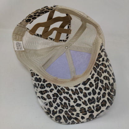 Unbranded Strapback Trucker Hat Ponytail Multi One Size Animal Print