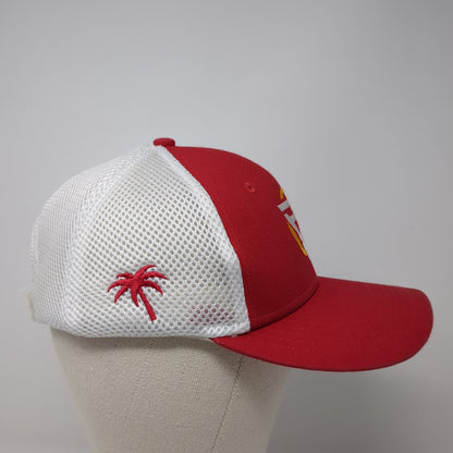 Sportsman Strapback Trucker Hat Red One Size Mesh Back Miami 2020