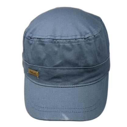 Forclaz Army Cap Blue One Size Slideback Adjustable Flat Top Hiking Trek Hat