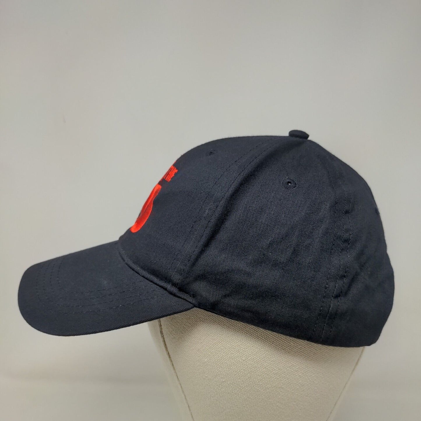 Rock The Red Strapback Hat Blue One Size Embroidered Adjustable