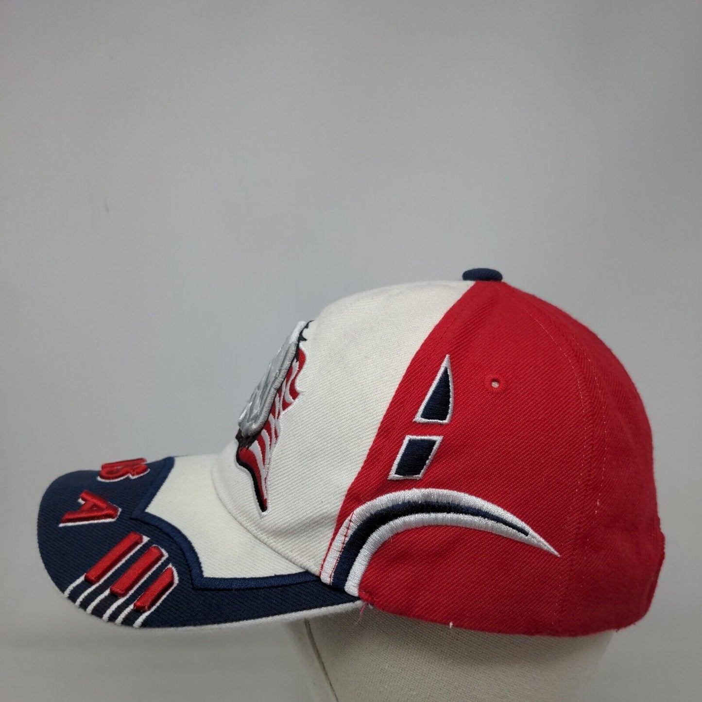 American Flag Eagle Strapback Hat Multi OSFA Embroidered Colorblock