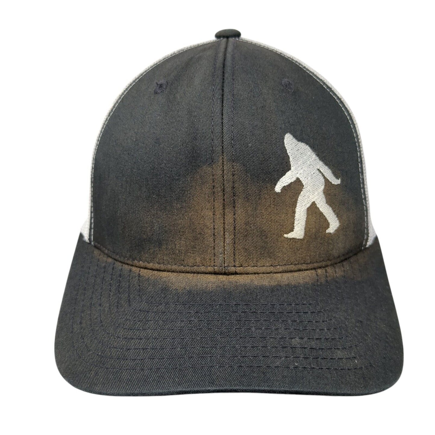 Bigfoot Sasquatch Snapback Trucker Hat Black One Size Mesh Back Yupoong