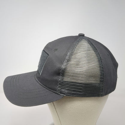 UTG Baseball Cap Gray One Size Mesh Back Tactical Logo Patch Strapback Hat