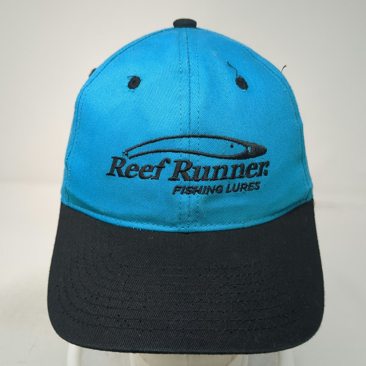 Outdoor Cap Blue OSFM Reef Runner Fishing Lures Contrast Strapback Baseball Hat