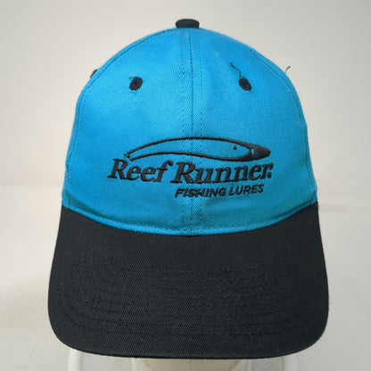 Outdoor Cap Blue OSFM Reef Runner Fishing Lures Contrast Strapback Baseball Hat