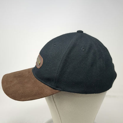 Disneyland Resort Baseball Cap Black One Size Brown Suede Brim Metal Plate Hat