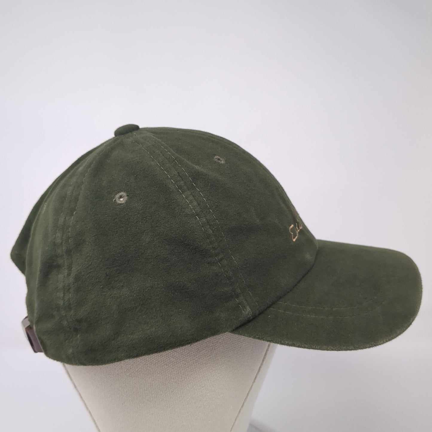 Eddie Bauer Slideback Hat Green One Size Adjustable Leather Strap