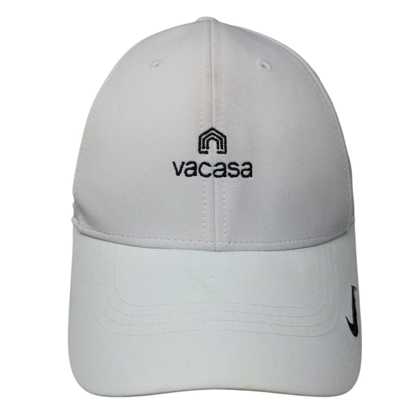 Vacasa Strapback Hat White One Size Adjustable Legacy 91 Dri-Fit Nike 6 Panel