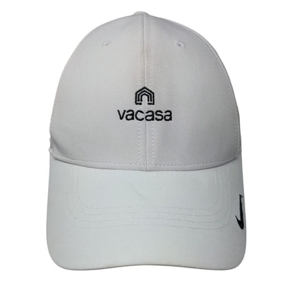 Vacasa Strapback Hat White One Size Adjustable Legacy 91 Dri-Fit Nike 6 Panel