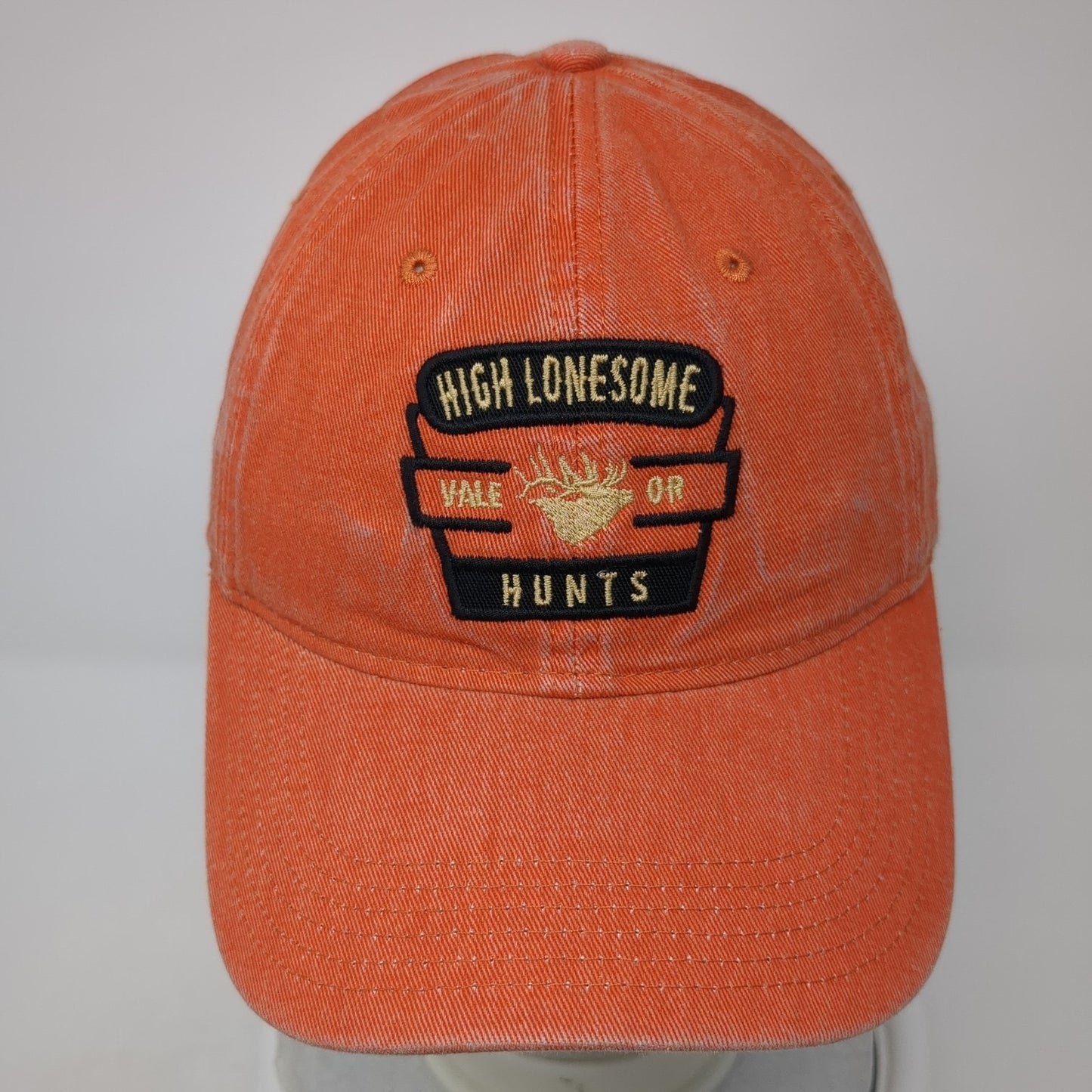 High Lonesome Hunts Snapback Hat Orange One Size Adjustable Legacy