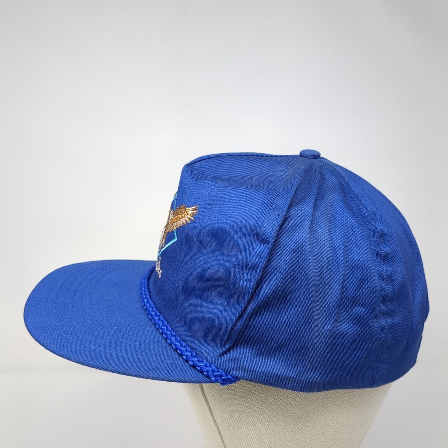 Alaska American Eagle Snapback Hat Blue One Size Adjustable Rope Arctic Circle