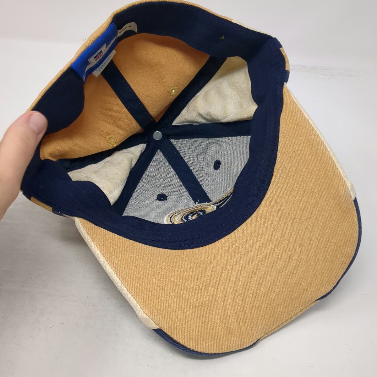 St Louis Rams NFL Reebok Blue Gold One Size Stretch Fit Contrast Panel Logo Hat
