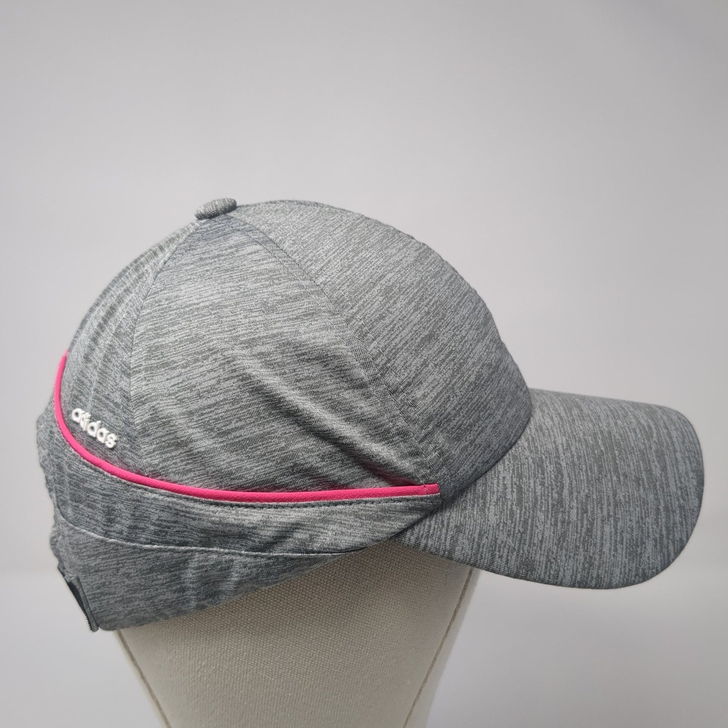 Adidas 3 Stripes Strapback Hat Gray One Size Adjustable Piping Outdoor