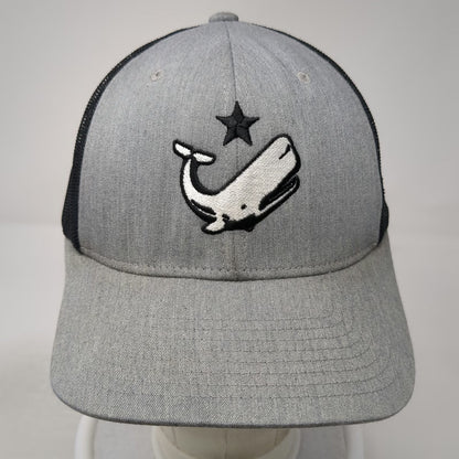 Whalers Brewing Company Trucker Hat Gray One Size Mesh Back Whale Star Snapback