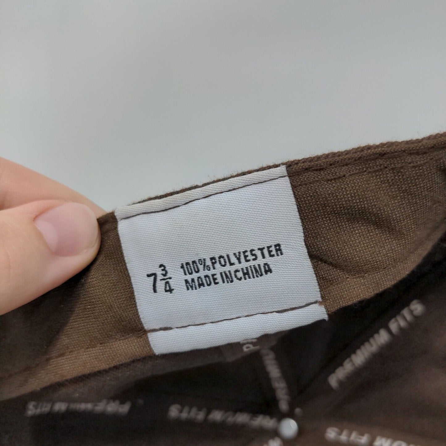 Unbranded Fitted Hat Brown Size 7 3/4 Premium Fits Vented Holes 6 Panel Blank
