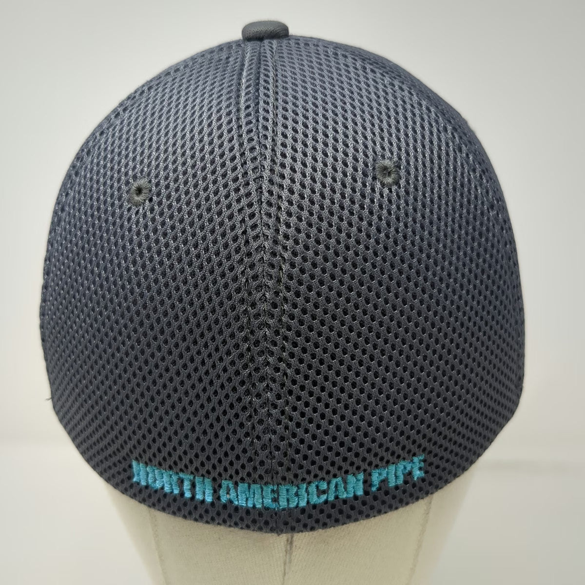 Flexfit Baseball Cap Gray M NapSteel North American Pipe Mesh Stretch Fit Hat
