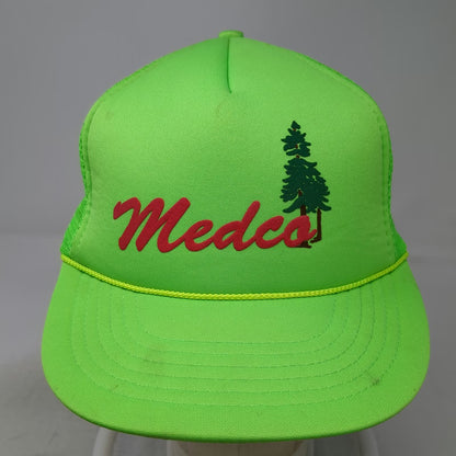 Headmost Medco Pine Tree Green Trucker Hat One Size Mesh Back Rope Polyester