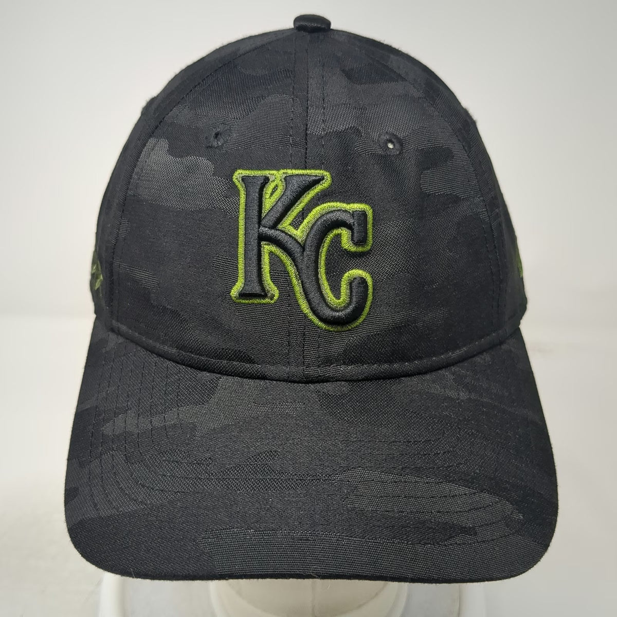 New Era MLB Kansas City Royals Baseball Cap Black Green Camo One Size 9TWENTY