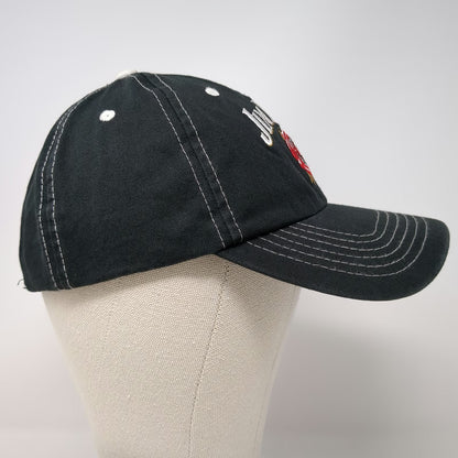 Jim Beam Whiskey Baseball Cap Black OSFM Contrast Stitching Logo Strapback Hat