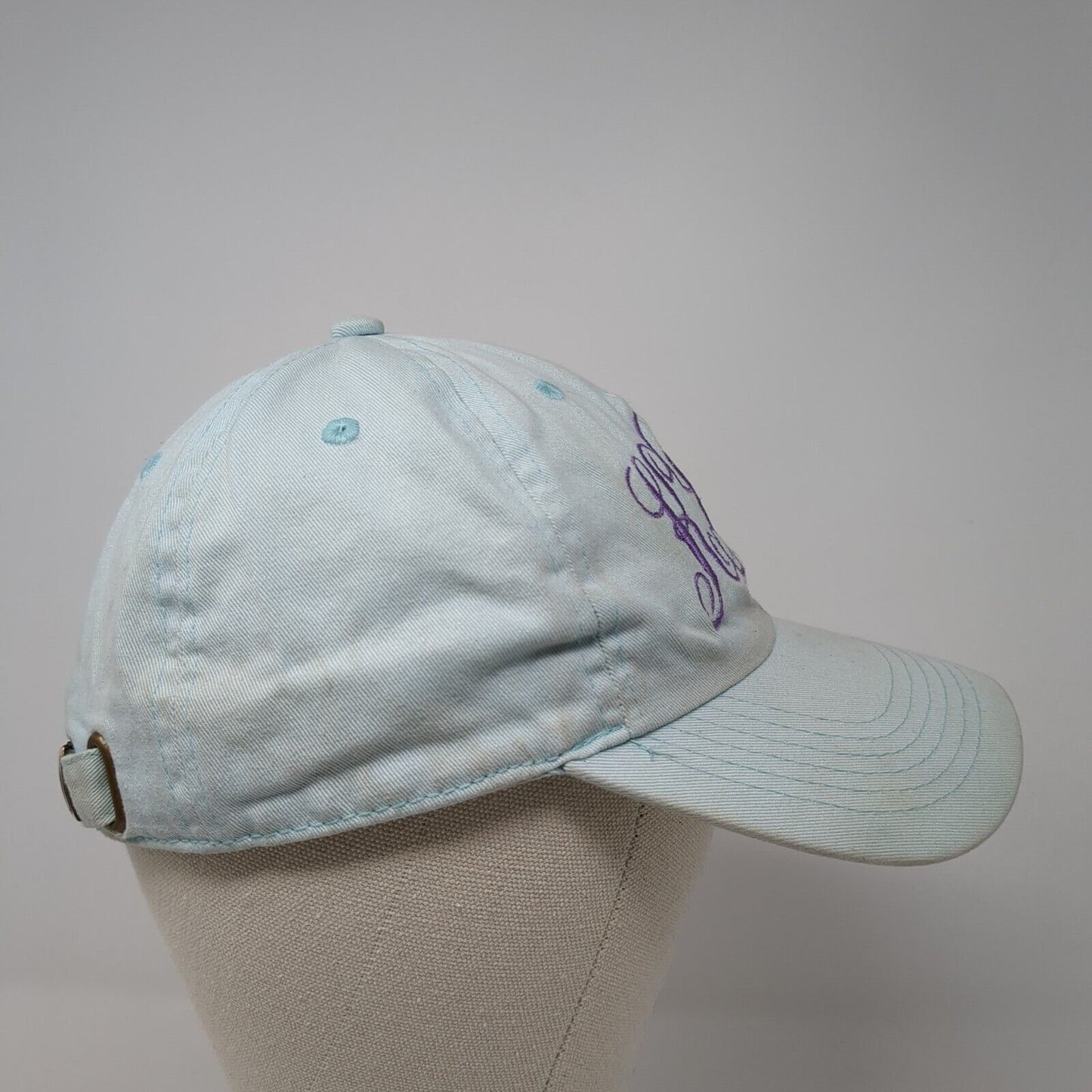 KRR Slideback Hat Blue One Size Adjustable Embroidered Monogram Newhattan Cotton