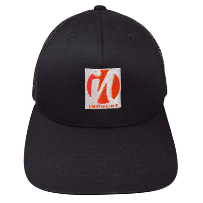 InPhone Snapback Mesh Back Trucker Hat Black OSFA Embroidered Yupoong