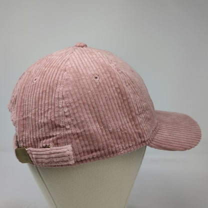 Pink Baseball Cap One Size Corduroy Adjustable Strapback Solid Blank 6 Panel Hat