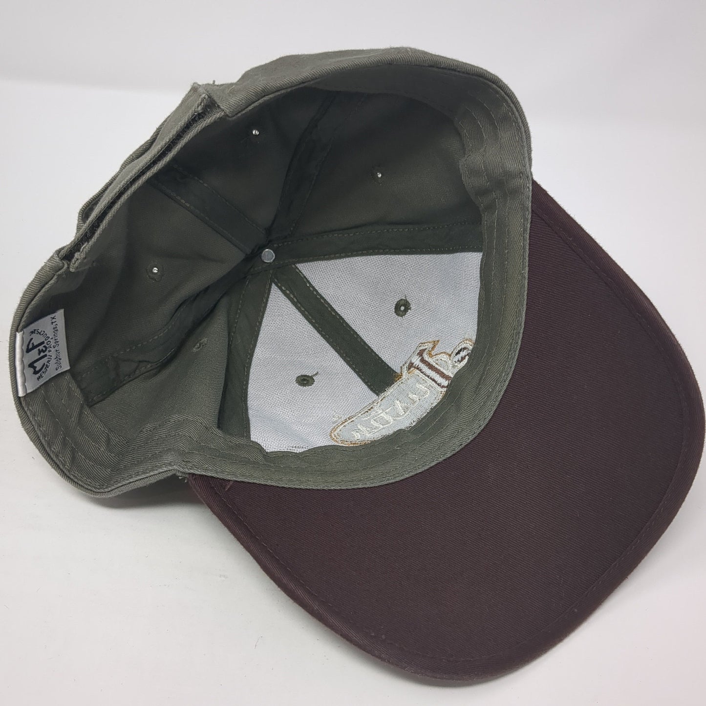 Justin Boots Strapback Hat Brown One Size Adjustable Embroidered Outdoor