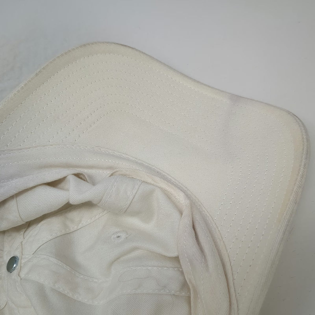 American Needle Baseball Cap White One Size Bamboo Cotton Slideback Plain Hat