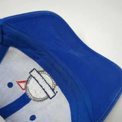 Cap America Trucker Hat Blue One Size Pabst Blue Ribbon Beer Mesh Back Snapback