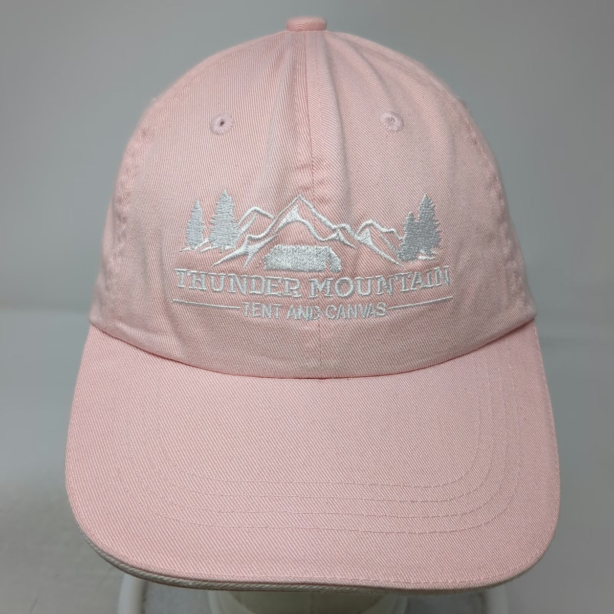 Port Authority Pink One Size Baseball Cap Hat Strapback Thunder Mountain Tent