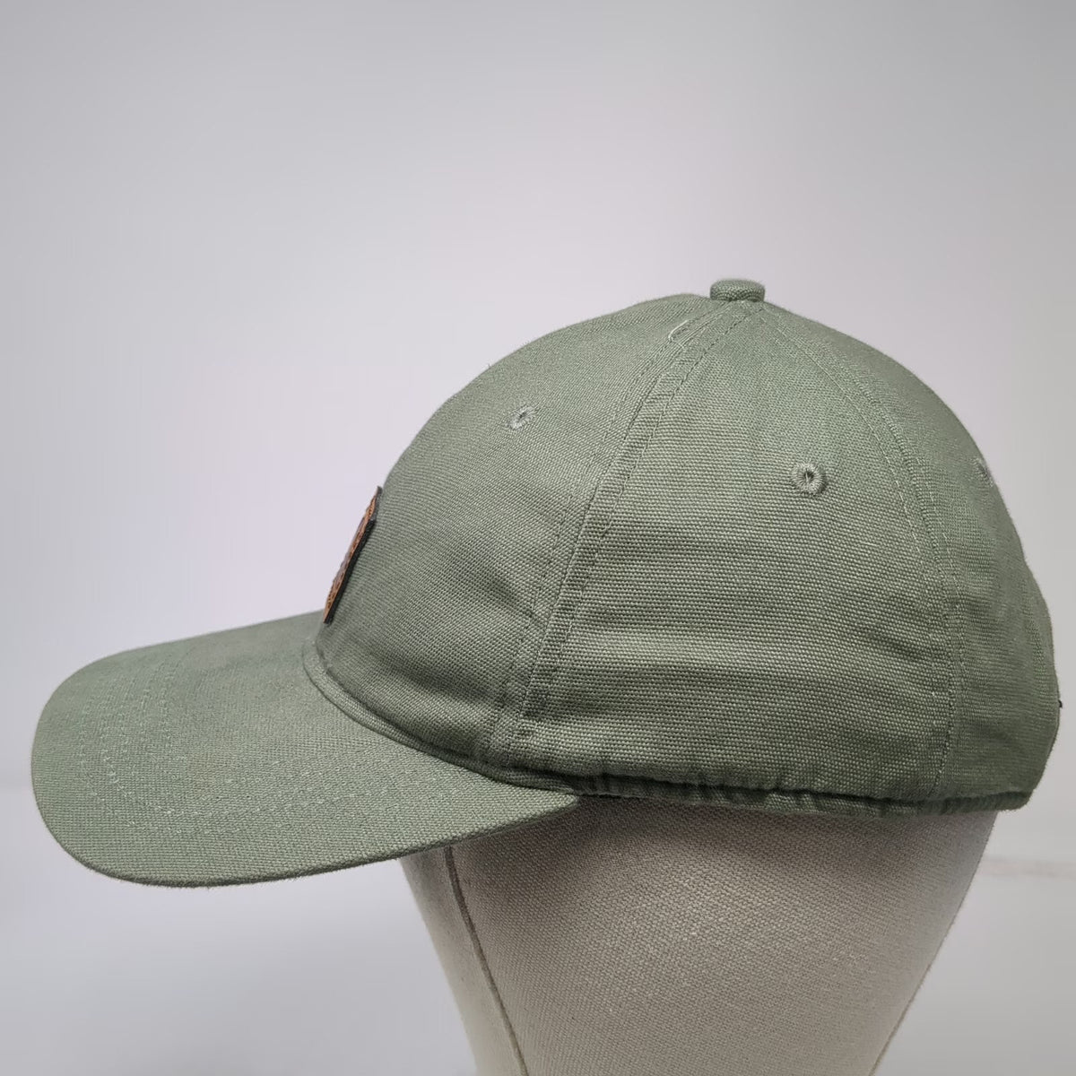 Carhartt Baseball Cap Green One Size Canvas Logo Patch Strapback Workwear Hat