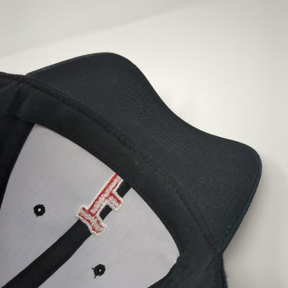 F Strapback Hat Black One Size Adjustable Embroidered 6 Panel OC Sports