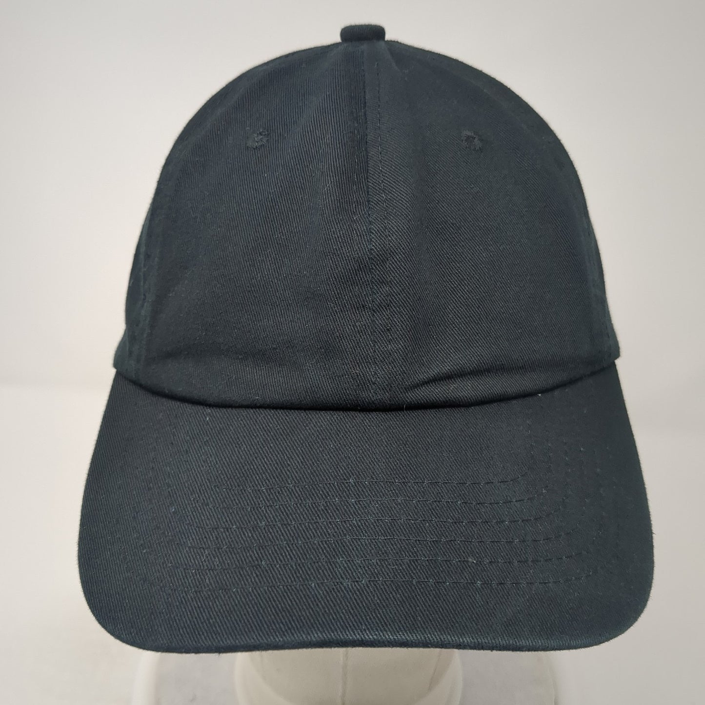 Unbranded Slideback Baseball Cap Black One Size Adjustable Vented Holes Blank