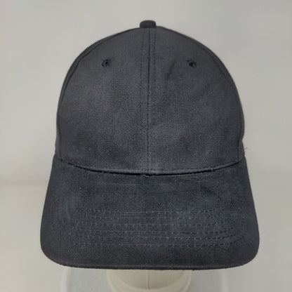 Unbranded Snapback Hat Black OSFA Solid Adjustable Blank Vent Holes