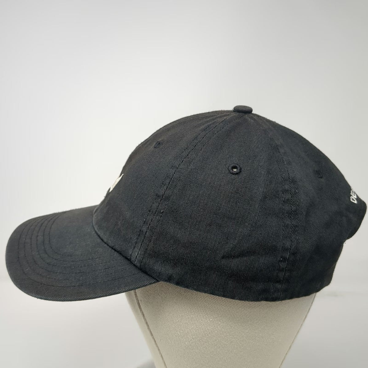 Black Baseball Cap One Size Crown Dear Sense Tour Hat Curved Brim Slideback