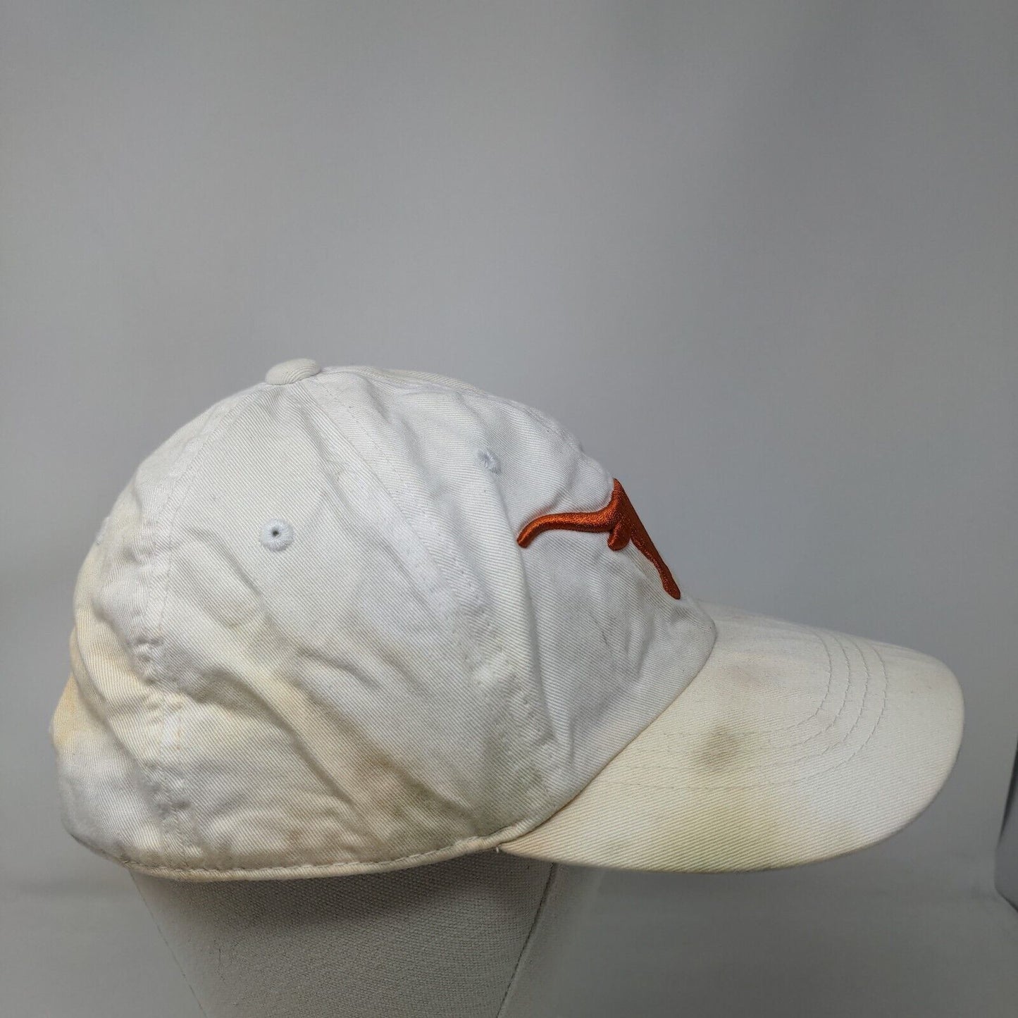 Texas Longhorns Slideback Hat White Distressed Faded Size OSFA Embroidered NCAA