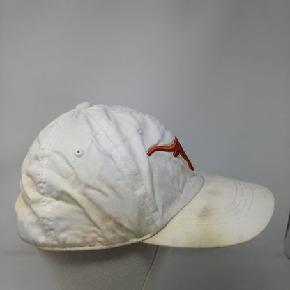 Texas Longhorns Slideback Hat White Distressed Faded Size OSFA Embroidered NCAA