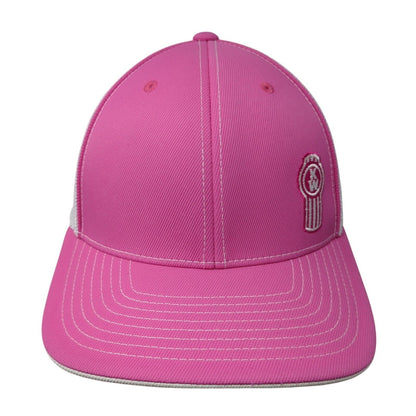 KW Kenworth Fitted Trucker Hat Pink 6 7/8-7 3/8 Adjustable Mesh Pacific Headwear