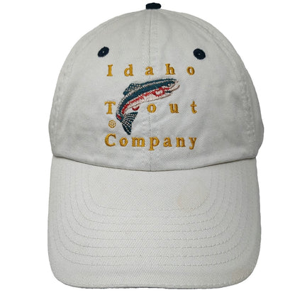 Idaho Trout Company Baseball Cap Beige One Size Embroidered Rainbow Trout Hat