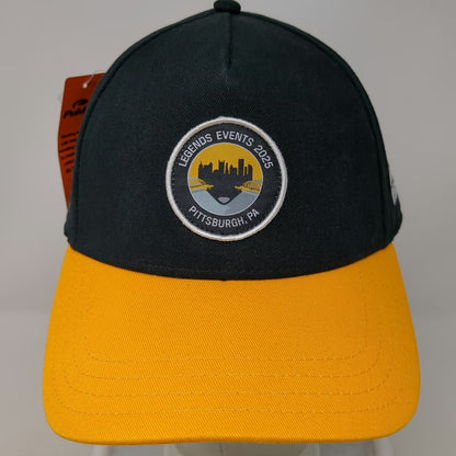 Pukka 5 Panel Black Yellow Hat OSFM Pittsburgh Legends Events 2025 Burns Wilcox