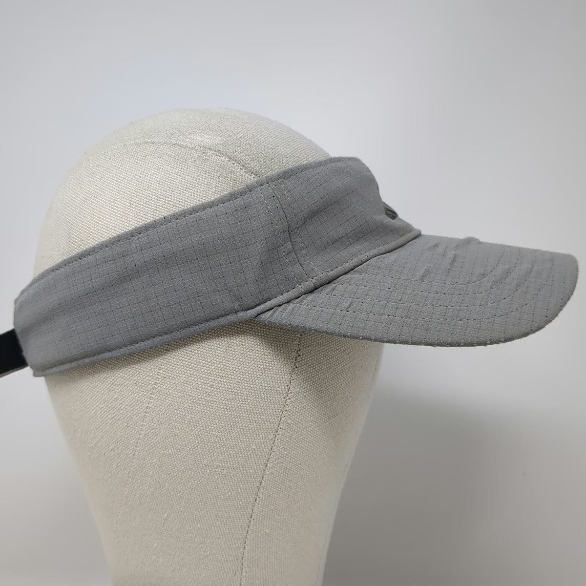 Adidas Visor Gray One Size Performance Logo Sport Hat Adjustable Strap Golf